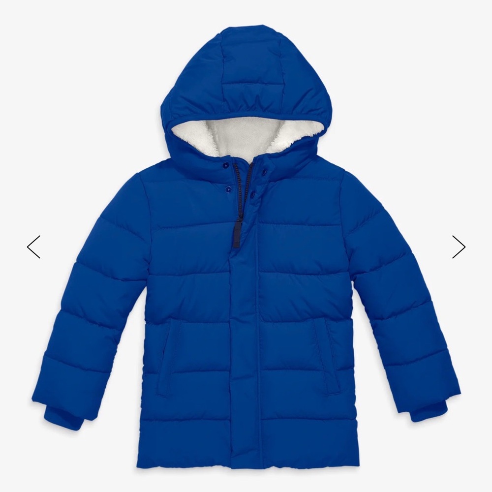 Primary Kids Parka Puffer Coat Blueberry 8-9